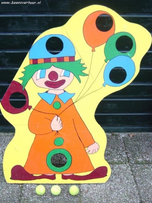 Ballen werpen Clown