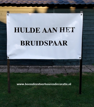 Spandoek Hulde aan het Bruidspaar